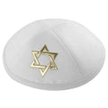 כיפה קטיפה "מגן דוד" זהב בולט