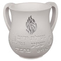 נטלה מהודרת בטון פולימר "האש שלי" לבן