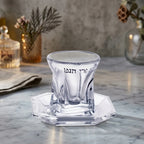 גביע קריסטל מהודר ללא רגל בורא פרי הגפן