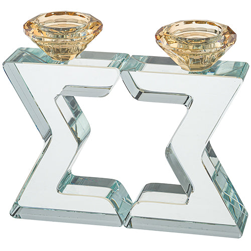זוג פמוטי קריסטל "מגן דוד"