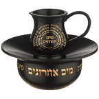 כלי מים אחרונים מבטון פולימר מהודר שחור זהב