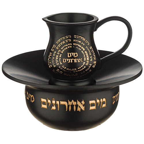 כלי מים אחרונים מבטון פולימר מהודר שחור זהב