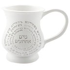 כלי מים אחרונים מבטון פולימר מהודר לבן