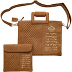 סט חתנים -תיק דמוי עור קאמל