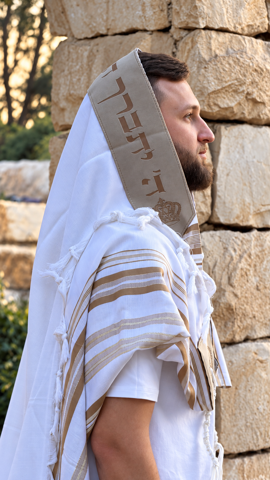 טלית צמר פרימיום גוונים הוד -ה' יתברך