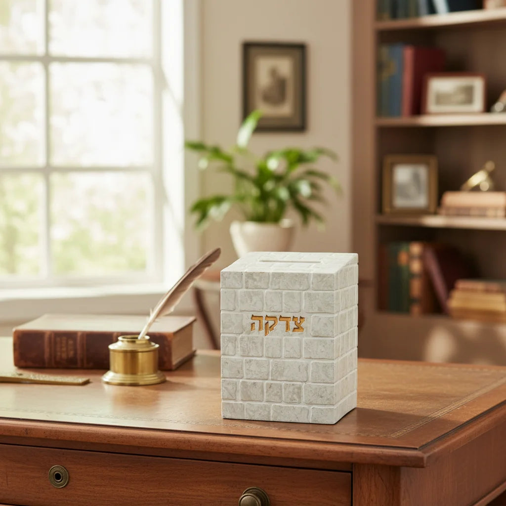 קופת צדקה כותל צבע לבן