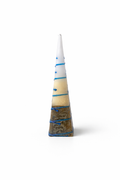 An elegant amber-colored crystal Havdalah set 