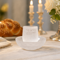 Elegant crystal Kiddush cup “frosted glass”