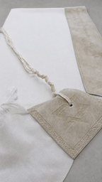 Grooms' set - concrete gray faux leather bag