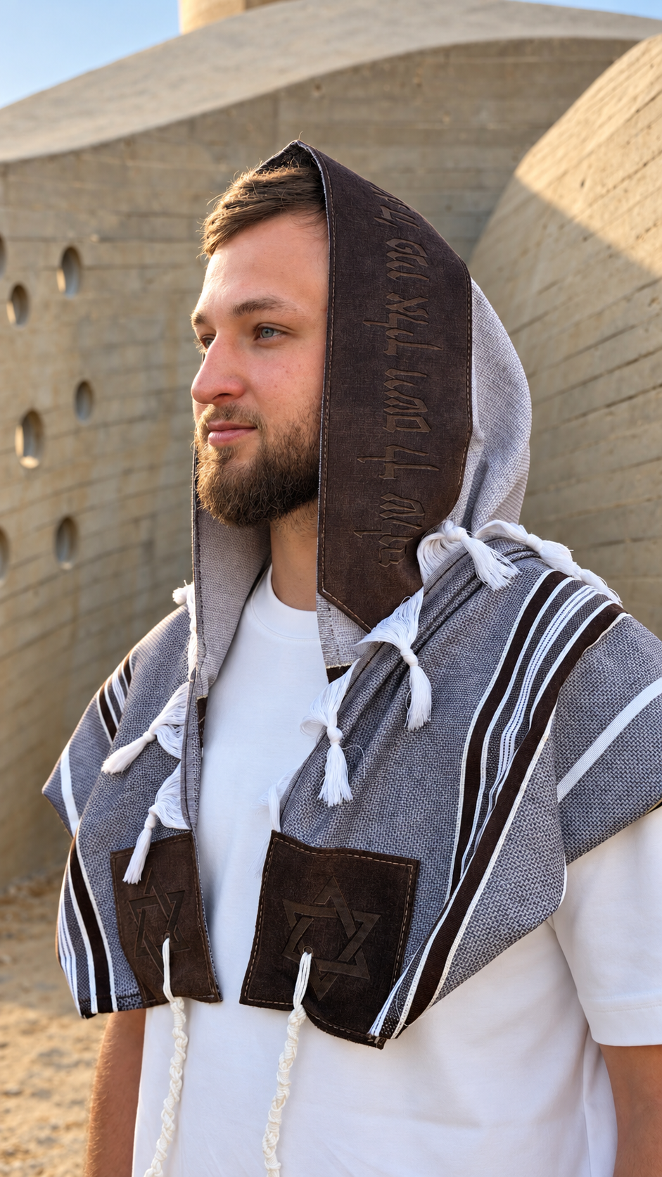 Tallit Beit Yosef – Light Luxury (100% wool) – Elegant