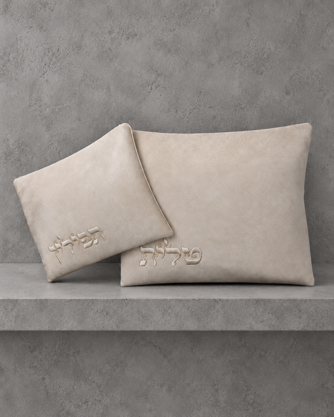 Linen and leatherette tallit bags "Yibraech" 