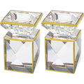 Polymer set of candle lighting tray and a pair of elegant candlesticks