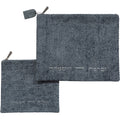 Blue linen tallit and tefillin set with "Yivarechecha" embroidery