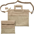 Elegant cream faux leather tallit and tefillin bag