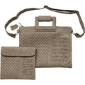 Linen and leatherette tallit bags "Yibraech" 