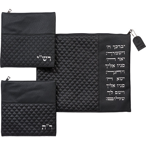 סט טלית תפילין רש"י ורבנו תם דמוי עור
