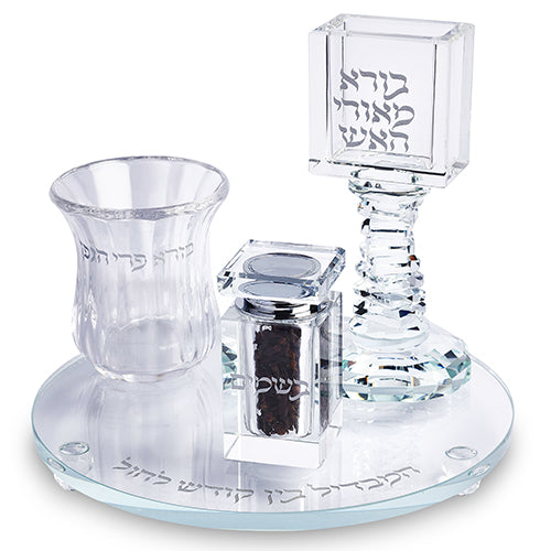 סט הבדלה מהודר מקריסטל