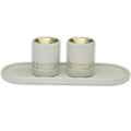 Polymer concrete candle lighting set