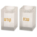 זוג פמוטי קריסטל מרובע 8 ס"מ