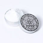 An elegant amber-colored crystal Havdalah set 