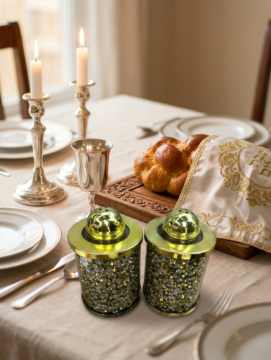 Elegant crystal Kiddush cup “frosted glass”