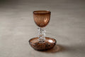 Elegant crystal Kiddush cup “frosted glass”