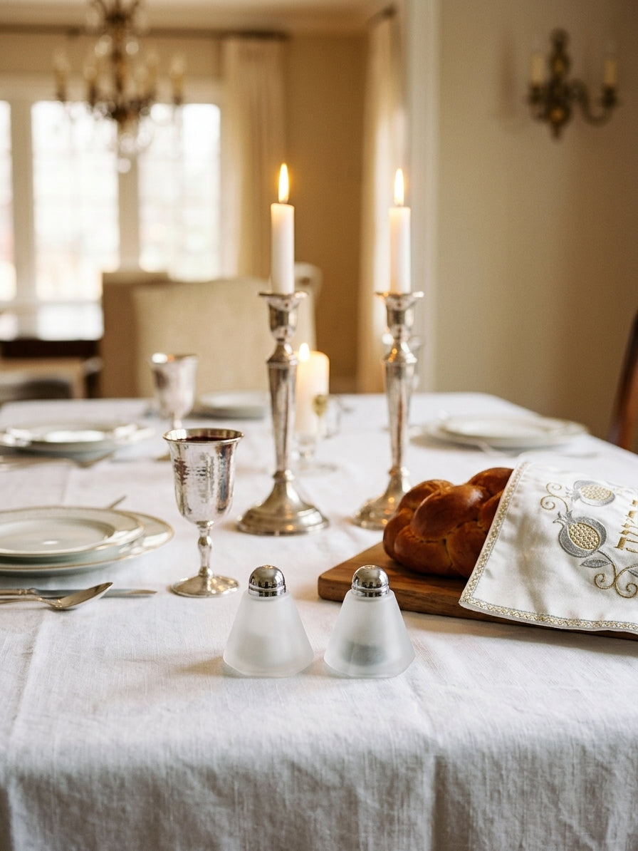 Elegant crystal Kiddush cup “frosted glass”
