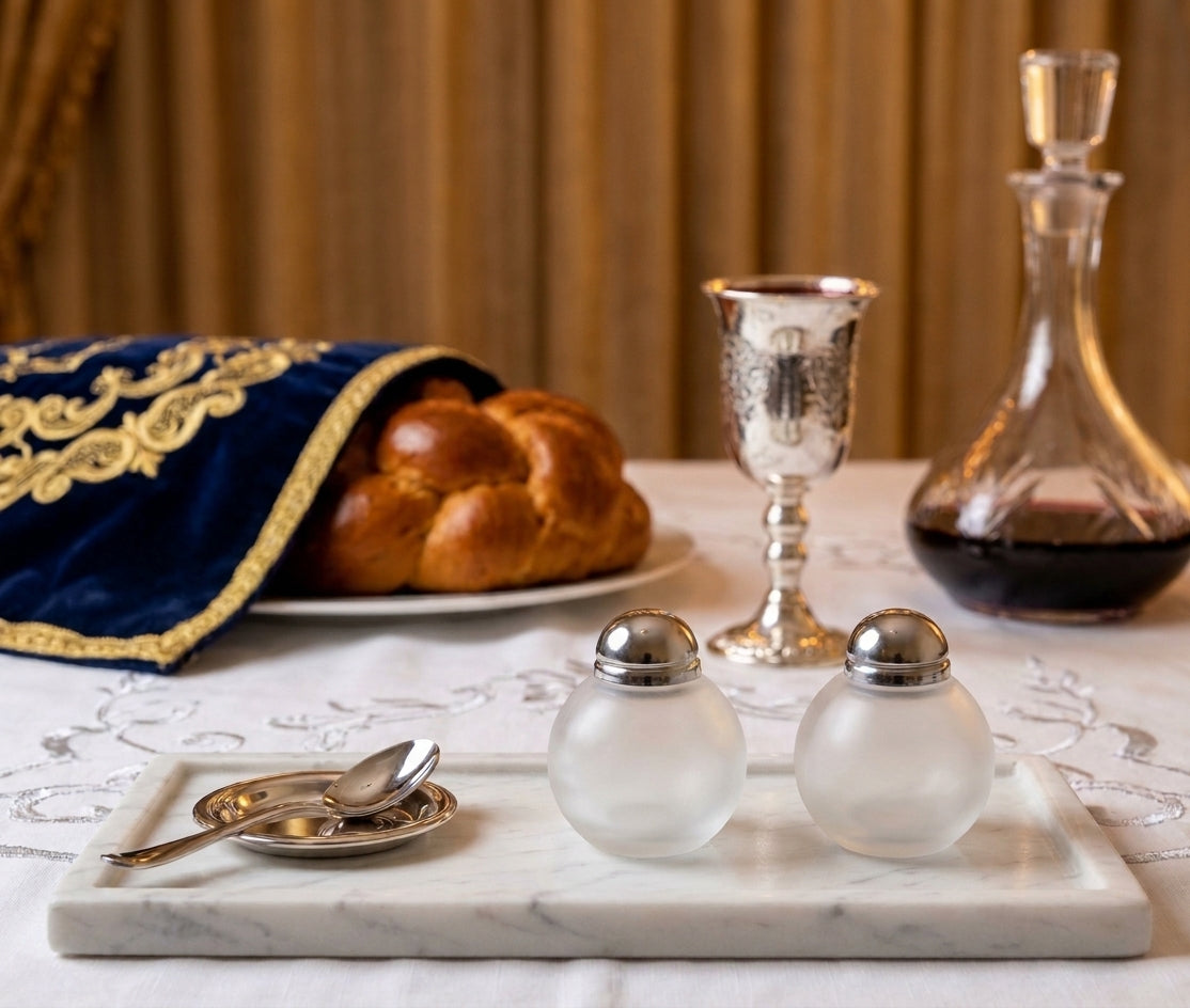 Elegant crystal Kiddush cup “frosted glass”
