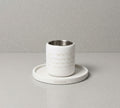 Elegant crystal Kiddush cup “frosted glass”